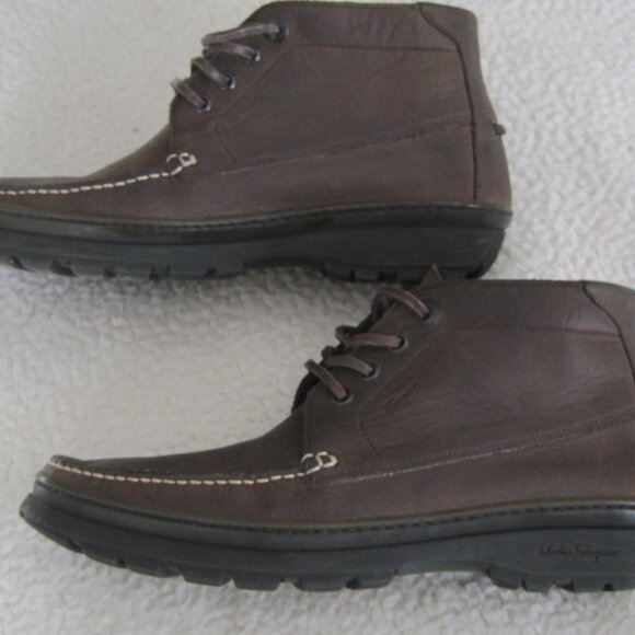 Ferragamo Men\'s Brown Leather Chukka Boots Men\'s Size 8D main image 5